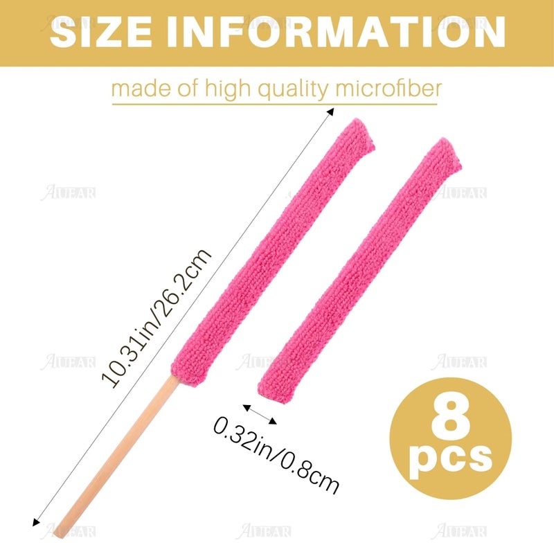 AUEAR, 8 Pack Microfiber Detail Duster Sticks Crevice Cleaning Tool for Home Car The Smallest Spaces - Image 2